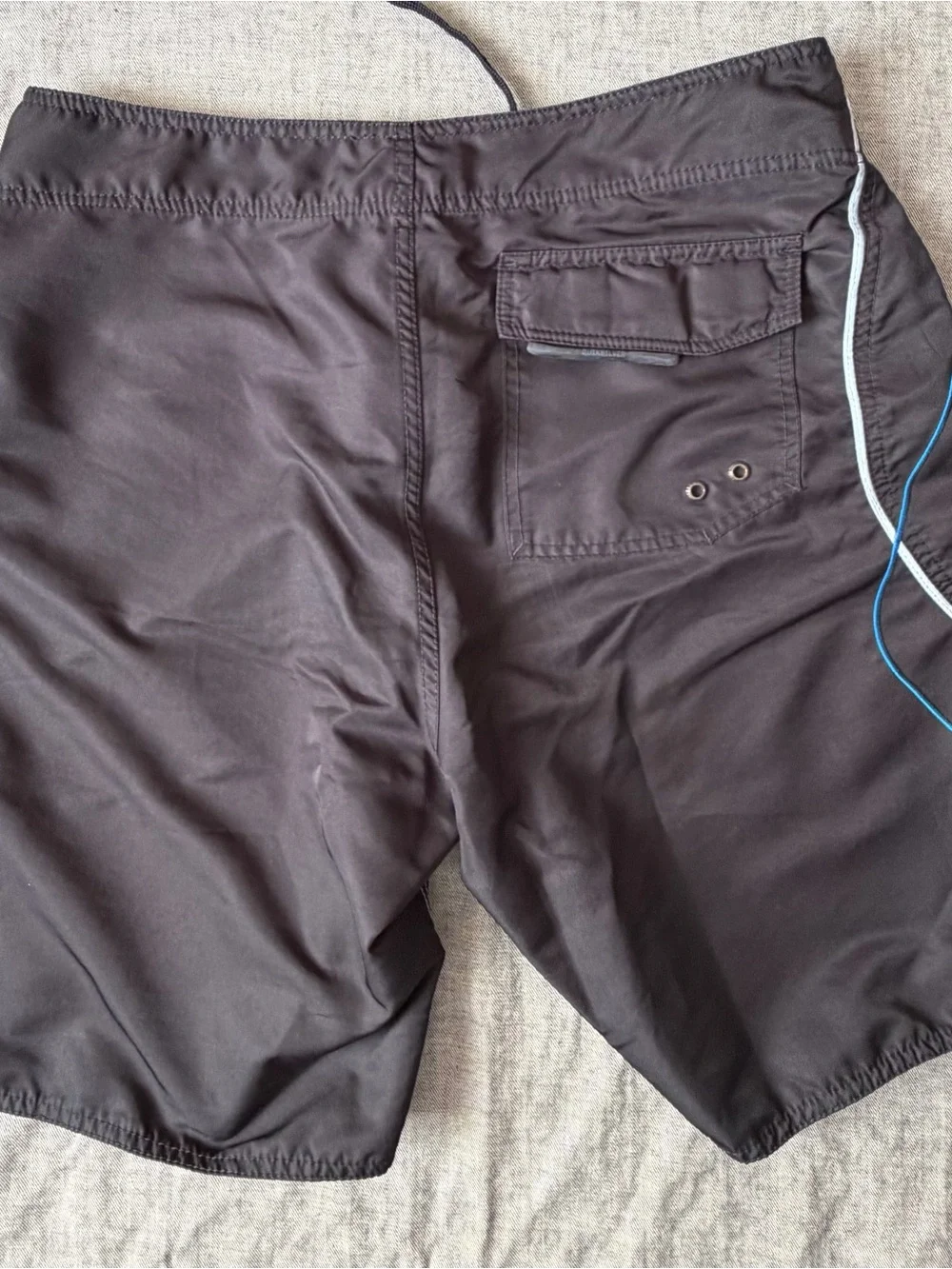Quiksilver Black Swim Board Shorts with Blue Trim